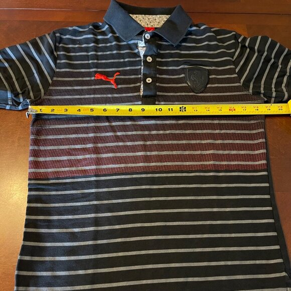 Puma Ferrari Mens Polo Shirt Black/Red Sz S Ferrari menswear short sleeve - Picture 3 of 14